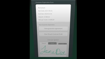 Signing your guarantor agreement on an iPhone