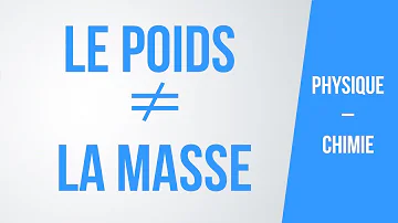 Quelle relation entre le poids et la masse ?