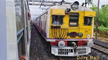 EMU train parallel run chasing and brutal overtake