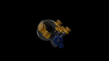 LEGO v8 engine - Crankshaft in focus