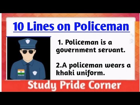 5 lines on policeman for class 1