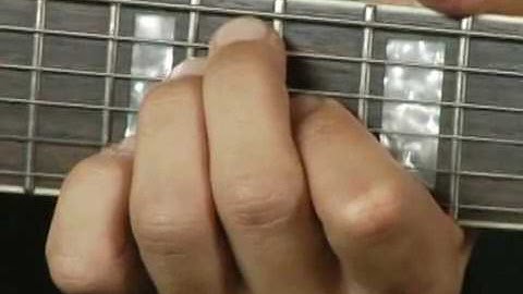 2nd Inversion of Db Major Guitar Chord on the Middle Bottom Strings