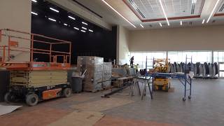 Crews at Orangefield ISD work to put last minute touches on new facilities ahead of school year
