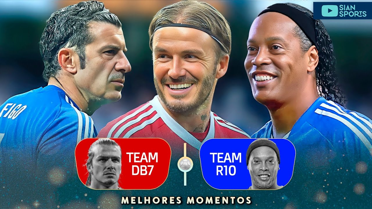 MEETING OF THE LEGENDS WITH RONALDINHO AND BECKHAM MAKING MAGIC