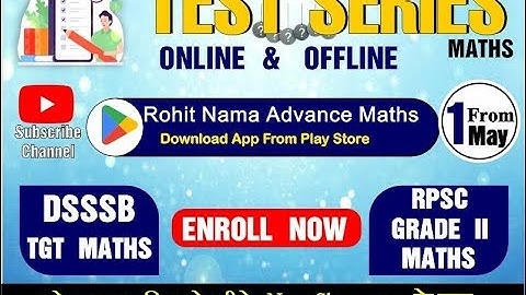DSSSB TGT- PGT / RPSC 2nd GRADE MATHS TEST SERIES | MOCK TEST | #rohitnama #dsssb #rpsc #mocktest
