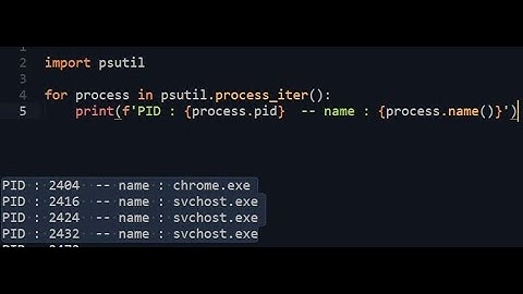 how to get all running processes using python