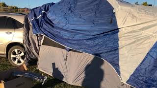 Lexus RX 350 Campervan final walk around after setting up Ozark Trail SUV tent from Walmart