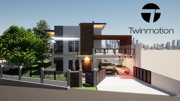 Rendering a Sketchup Model To Twin Motion 2021 | Exterior rendering | Modern Architectural building
