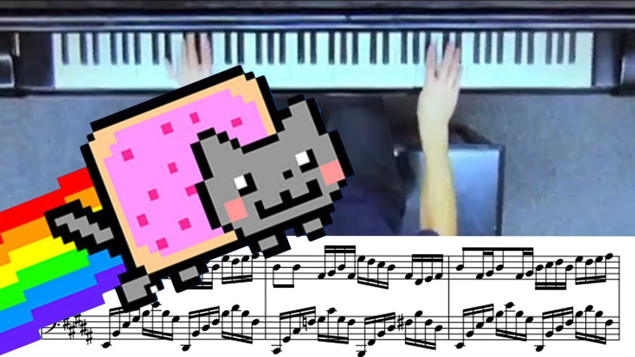 Nyan Cat Advanced Piano Cover With Sheet Music Youtube