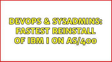DevOps & SysAdmins: Fastest reinstall of IBM i on AS/400 (3 Solutions!!)
