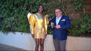 Model Jamthemodel wearing Designer Anahit Ghazaryan at @bhfw.us