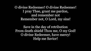 O DIVINE REDEEMER Repentir Lyrics Words text Charles Gounod French sing along music song hymn