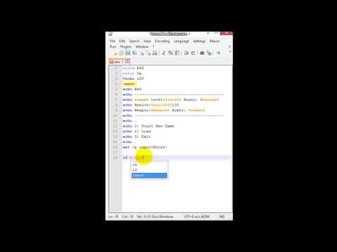 Batch RPG tutorial (Part 1, Basic frame)