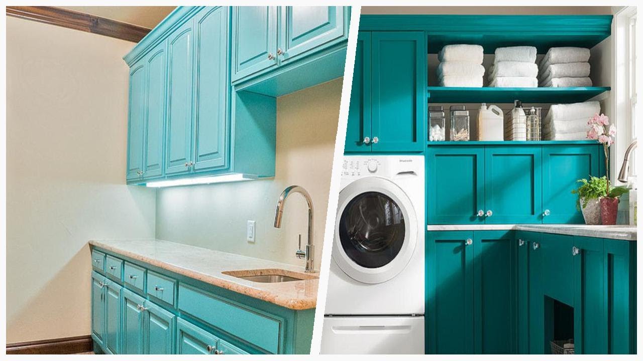 75 Turquoise Laundry Room With Granite Countertops Design Ideas You'll ...