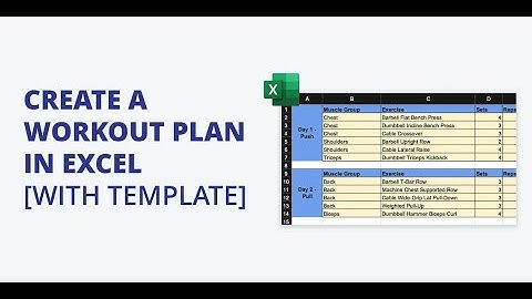 Excel Workout Template: How to Make a Workout Plan