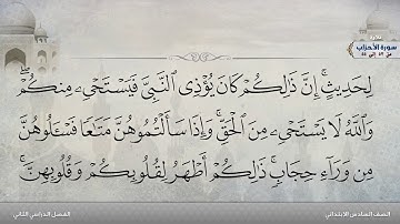 سورة الأحزاب من 52 إلى 55