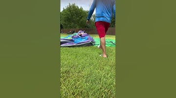 Picking up a water slide SOLO #hustle #work #grind #summer #business