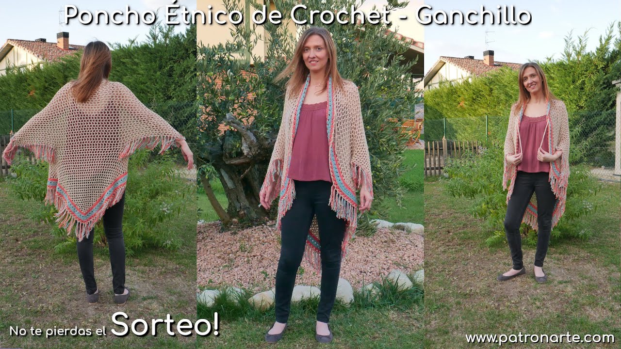 censura Cívico tenga en cuenta Crochet Poncho Step by Step | Give Away At The End Of this Video - YouTube