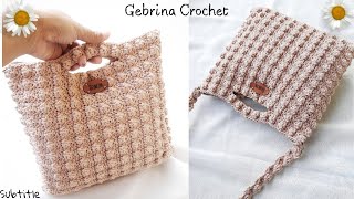 Tutorial Tas Rajut Terbaru 2 Fungsi - Crochet Handbag / Crochet Slingbag (Subtitle)