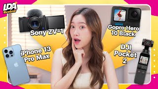 กล้องตัวไหนถ่าย Vlog ดี? Sony ZV-1 vs iPhone 13 Pro Max vs DJI Pocket2 vs GoPro Hero10  | LDA Review