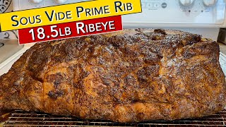 🍖 Perfectly Cooked 18.5lb Prime Rib via Sous Vide - Boneless Ribeye Mastery
