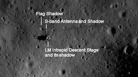Apollo 12 landing site - deconvolved and enhanced LRO images