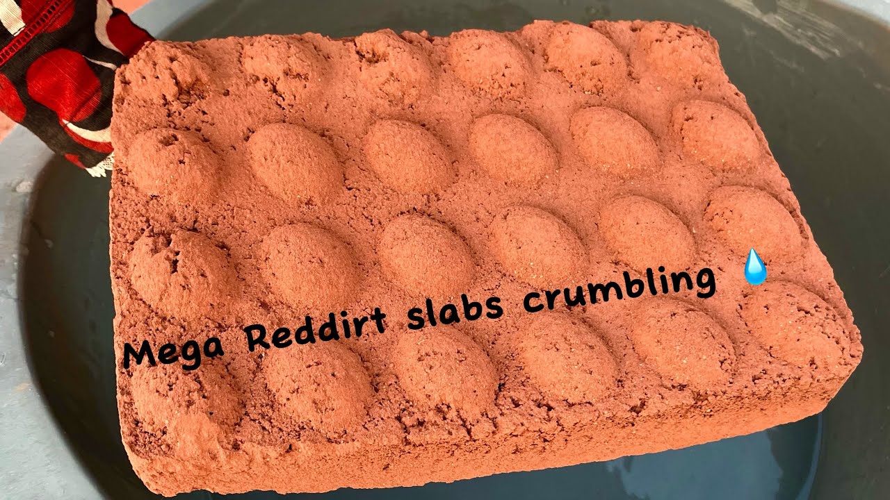 ASMR | New 🫡Pure Reddirt Huge Slabs of Eggs tray crumbling and dipping in Water | Sifting also