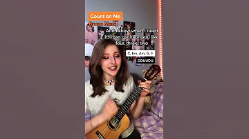 Ukulele cover/chords for "Count On Me" by Bruno Mars #shorts