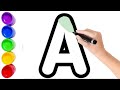 Alphabet, ABC song, ABCD, A to Z, Kids rhymes, collection for writing along dotted lines for toddler