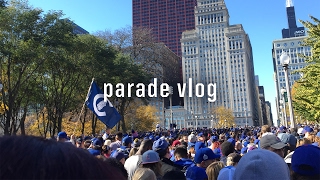 Trip to downtown chicago watch the championship parade! world series
best moments coming by monday #flythew sorry about bad recording
during parad...