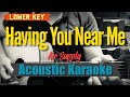 Having You Near Me Lower Key Air Supply Acoustic Karaoke 