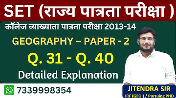 Rajasthan set Exam PYQ