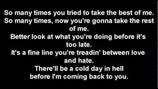 Cold Day In Hell - Gary Moore (lyrics)