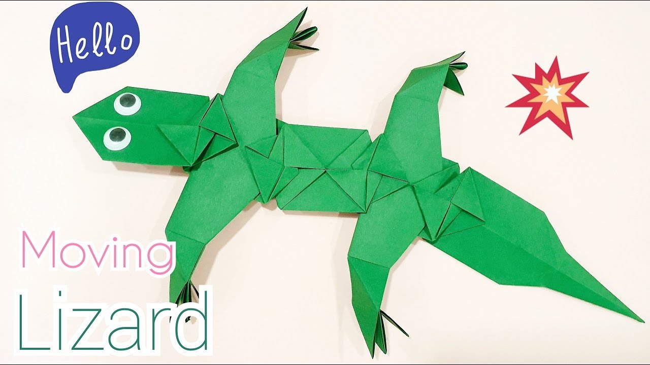 simple origami lizard