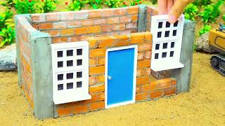 Mini Bricks House Construction | Diy Truck Building Elevated House Science project @faheemcreator-1