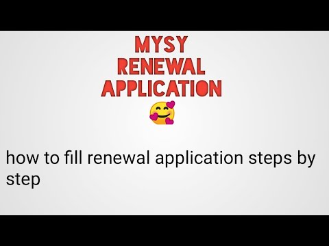 Mysy schlorship 2021 renewal application D2D students how to fill steps by step.
