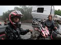 WIFE IS WET AND NOT HAPPY! COLD WET RIDE!