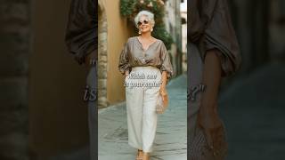 Soft Power Looks for Mature Women in Italy ✨ #over60fashion #effortlessstyle #maturebeauty