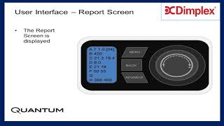 Dimplex Quantum AtoG Options and Report screen Full HD Dec2019