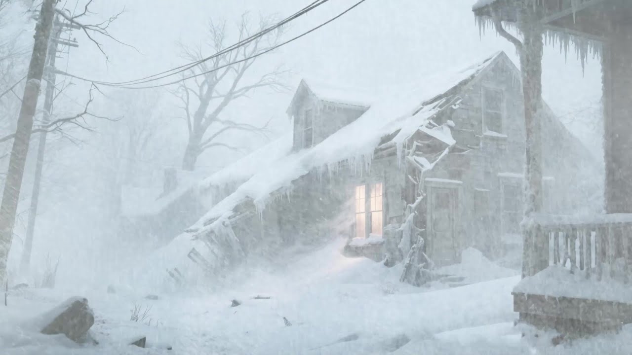 Loud Blizzard Sleep Sounds ❄️ Powerful Snowstorm & Howling Wind | Winter Ambience for Deep Sleep