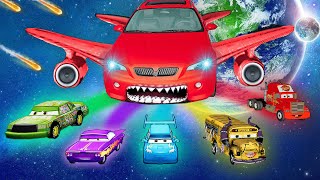 THE BIGGEST SPACE MONSTER vs PIXAR CARS in BeamNG.drive