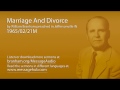 Marriage And Divorce (William Branham 65/02/21M)