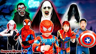 SUPERHERO's Story ||  All Superheroes Escape From Haunted House (Action Real Life)