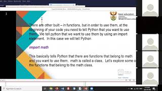 Coding Grade 8 |  Lesson 3 | Built-in functions Input statements