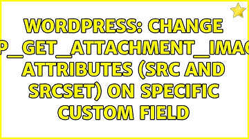 Wordpress: Change wp_get_attachment_image attributes (src and srcset) on specific custom field