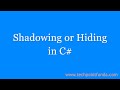 Shadowing in c  method hiding in c  tech point fundamentals techpointfundamentals