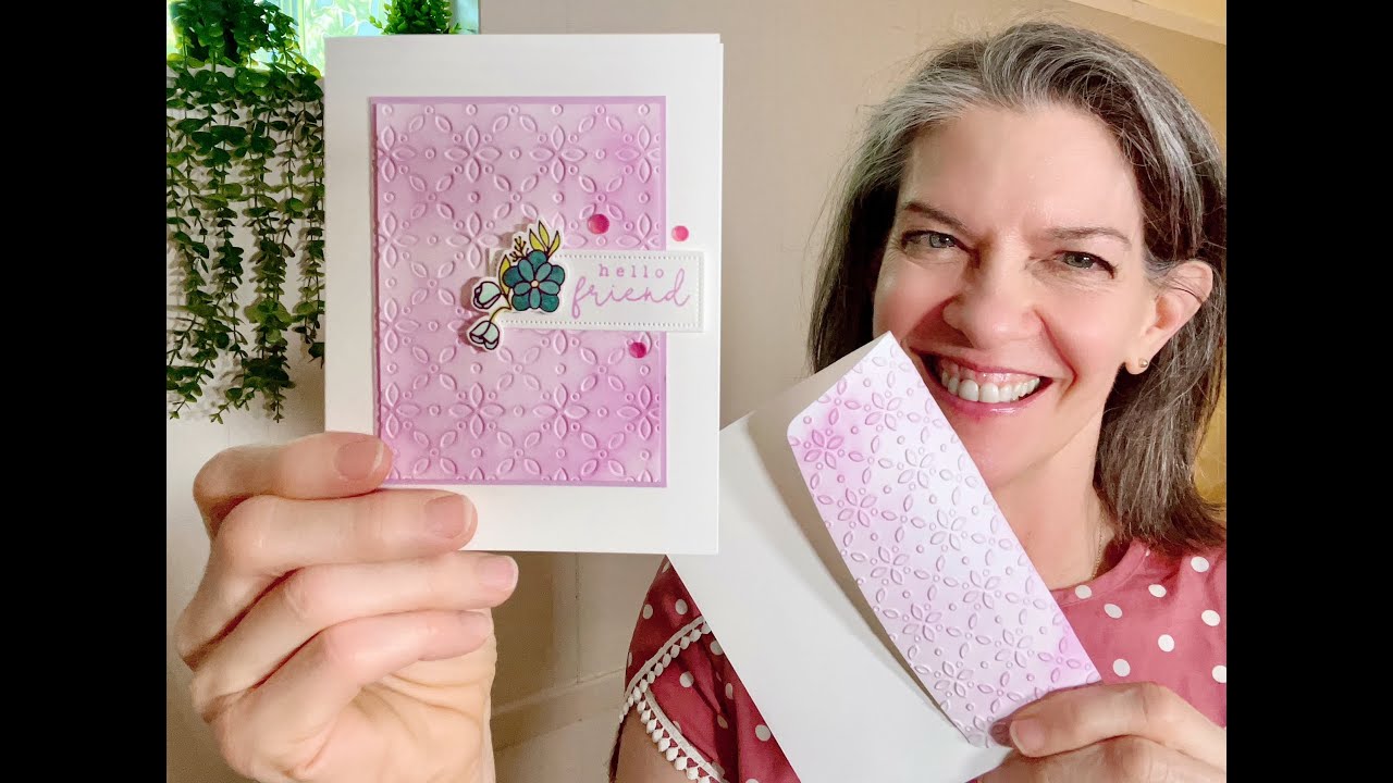 Country Birdhouse Crafting Fun: Eyelet Embossing Card Tutorial - YouTube