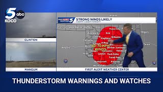 Oklahoma severe weather threat: Severe thunderstorm watch issued for parts of Oklahoma Wealth