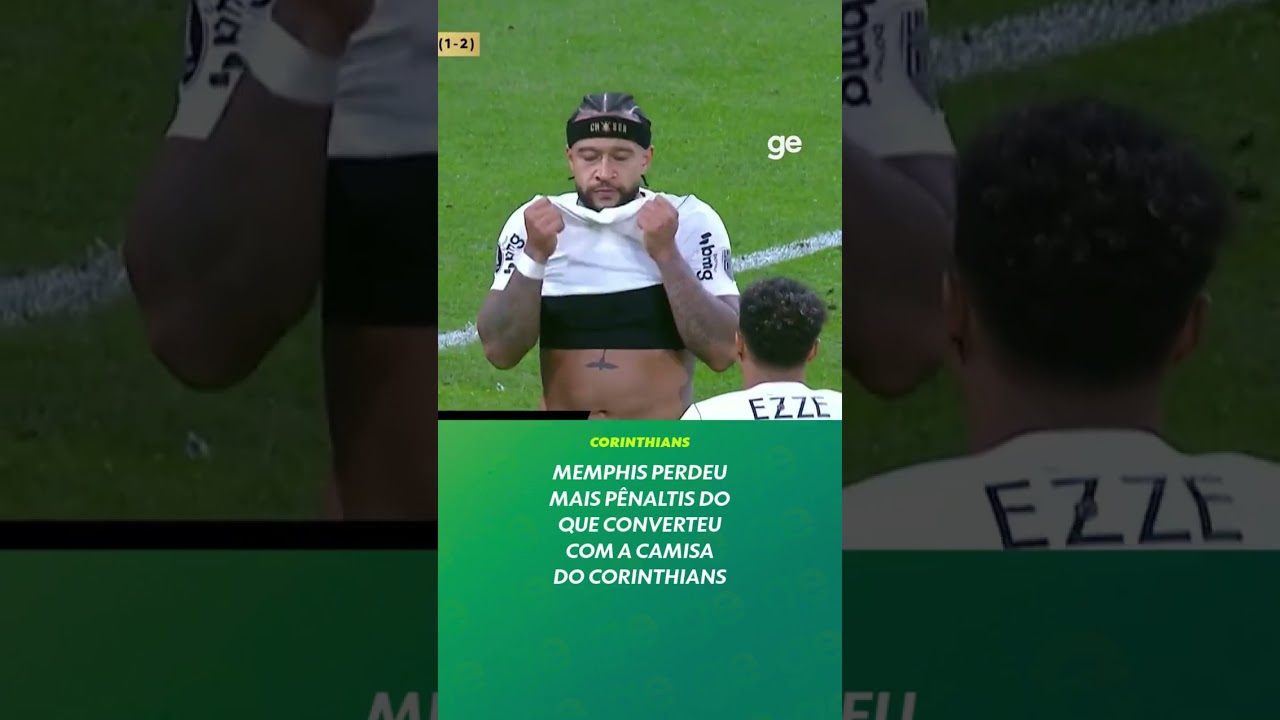 MEMPHIS PERDEU MAIS PÊNALTIS DO QUE FEZ COM A CAMISA DO CORINTHIANS | #shorts | ge.globo