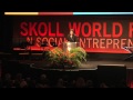 Rebecca onie of healthleads accepting her 2011 skoll award for social entrepreneurship